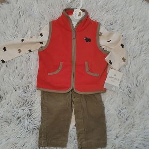 3 piece baby boy winter outfit.